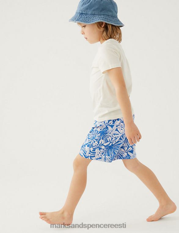 Riietus ee Marks & Spencer lapsed mini me troopilised ujumispüksid sinine segu NZTRN8654