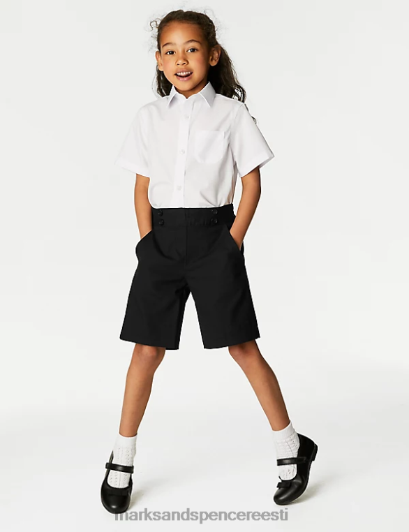 Riietus ee Marks & Spencer lapsed nööbiga ees koolipüksid must NZTRN9385