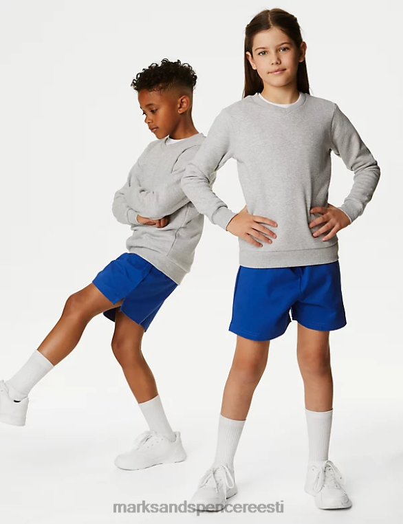 Riietus ee Marks & Spencer lapsed puhtast puuvillast spordipüksid sügavsinine NZTRN8659
