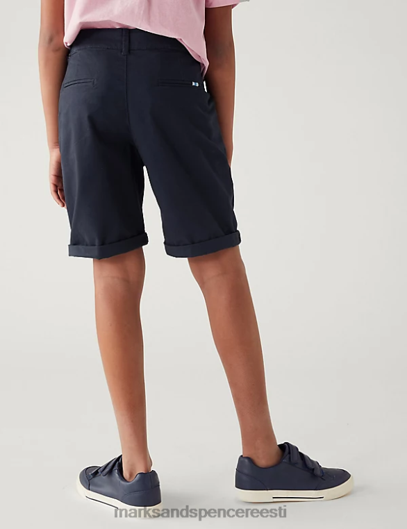 Riietus ee Marks & Spencer lapsed puuvillased chino lühikesed püksid merevägi NZTRN8897