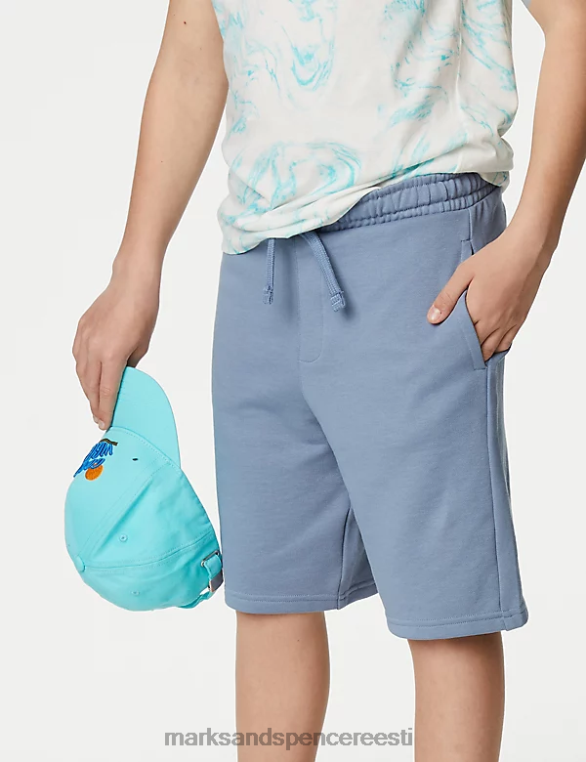 Riietus ee Marks & Spencer lapsed puuvillased lühikesed püksid keskmine sinine NZTRN8868