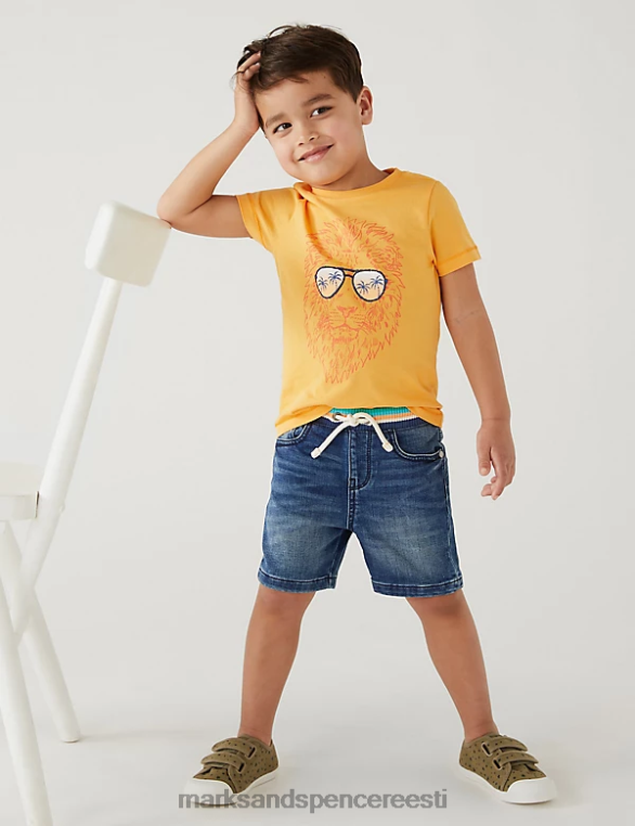 Riietus ee Marks & Spencer lapsed puuvillased teksapüksid tumesinine denim NZTRN8398