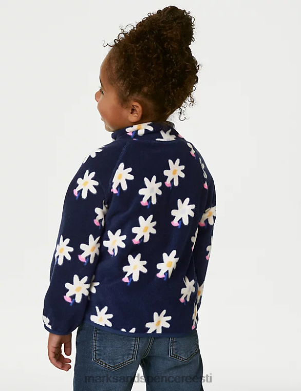 Riietus ee Marks & Spencer lapsed lilleline lukuga fliisist topp indigo segu NZTRN9213