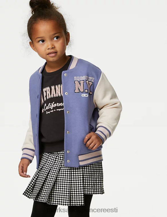 Riietus ee Marks & Spencer lapsed puuvillarikka tikitud pommitaja kiltkivi sinine NZTRN8830