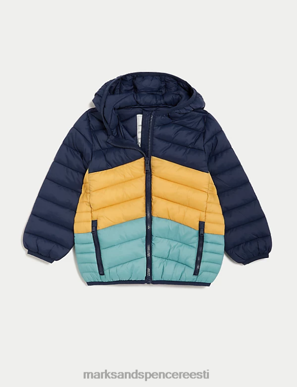 Riietus ee Marks & Spencer lapsed stormwear kerge polsterdatud jope mereväe segu NZTRN7900