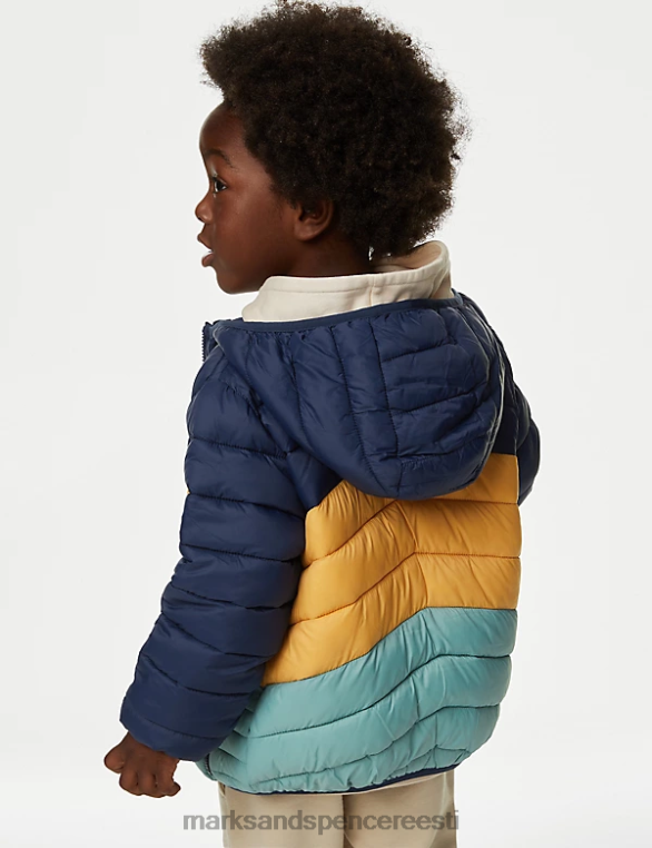Riietus ee Marks & Spencer lapsed stormwear kerge polsterdatud jope mereväe segu NZTRN7900
