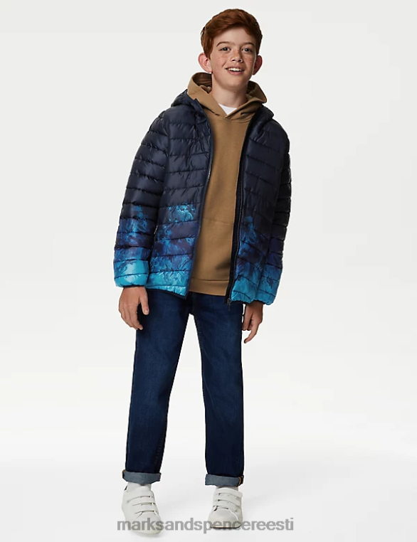 Riietus ee Marks & Spencer lapsed stormwear kerge polsterdatud jope mereväe segu NZTRN8258