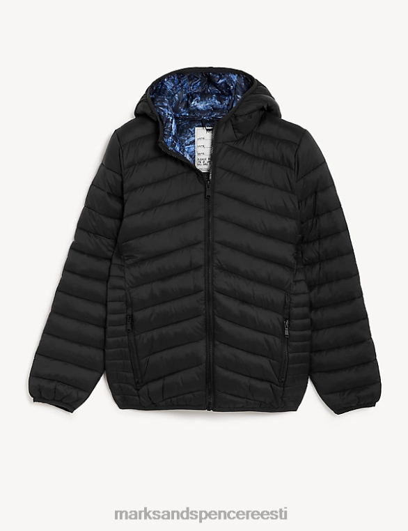 Riietus ee Marks & Spencer lapsed stormwear kerge polsterdatud jope must NZTRN8257