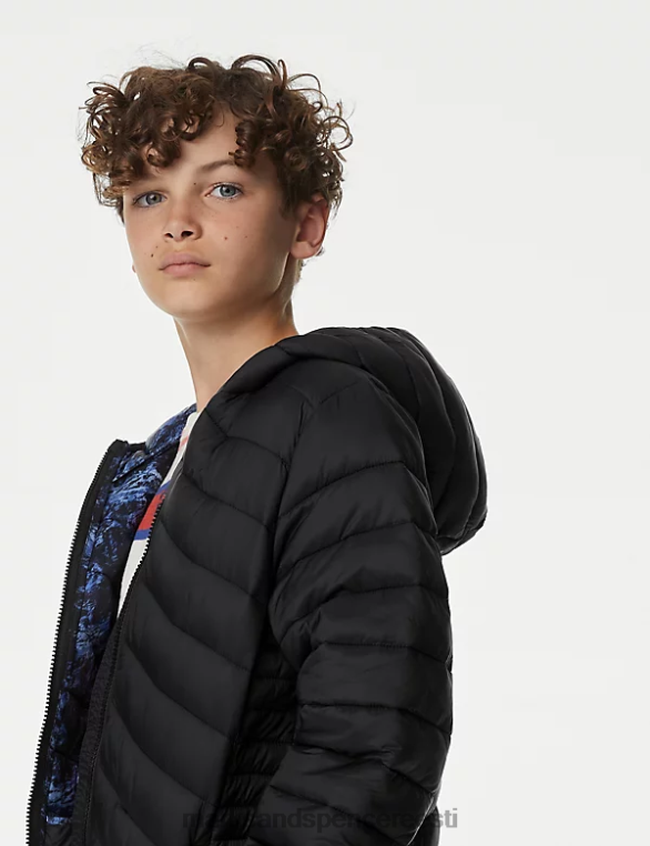 Riietus ee Marks & Spencer lapsed stormwear kerge polsterdatud jope must NZTRN8257
