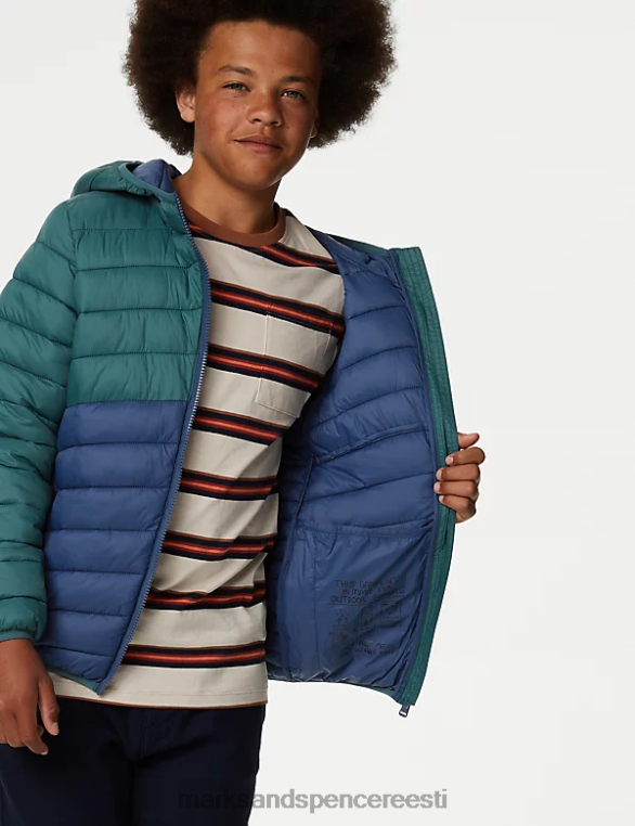 Riietus ee Marks & Spencer lapsed stormwear kerge polsterdatud jope roheline segu NZTRN8256