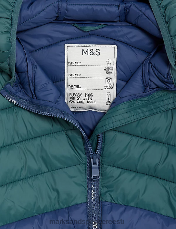 Riietus ee Marks & Spencer lapsed stormwear kerge polsterdatud jope roheline segu NZTRN8256