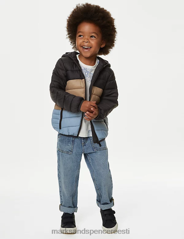 Riietus ee Marks & Spencer lapsed stormwear kerge polsterdatud jope söe segu NZTRN8167