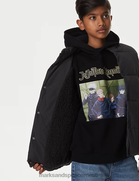 Riietus ee Marks & Spencer lapsed tormirõivad borg voodriga polsterdatud gilet süsi NZTRN8463
