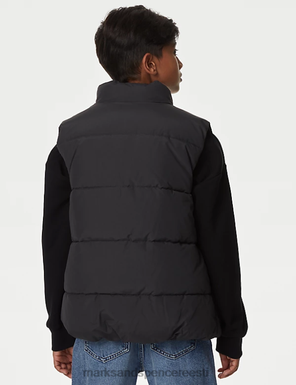 Riietus ee Marks & Spencer lapsed tormirõivad borg voodriga polsterdatud gilet süsi NZTRN8463