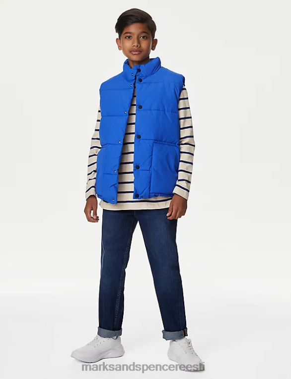 Riietus ee Marks & Spencer lapsed tormirõivad borg voodriga polsterdatud gilet sinine NZTRN8191