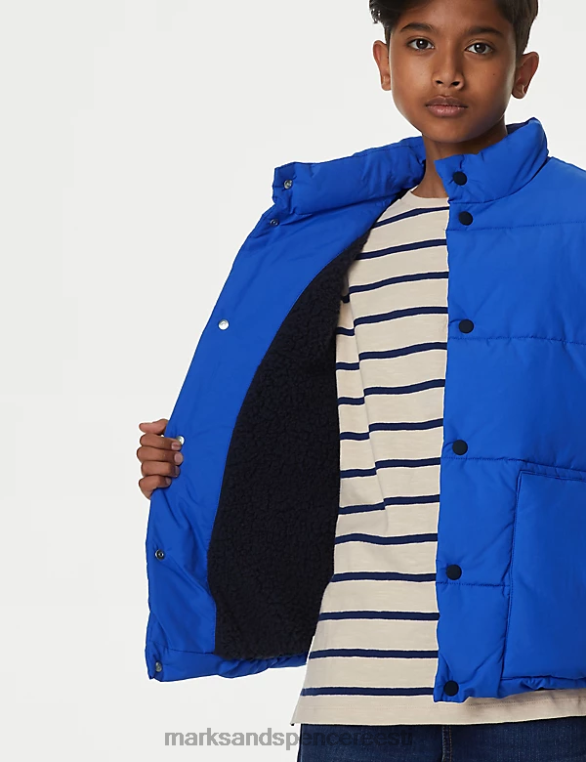 Riietus ee Marks & Spencer lapsed tormirõivad borg voodriga polsterdatud gilet sinine NZTRN8191