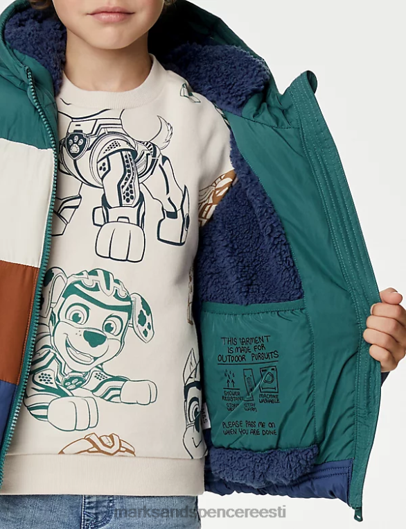 Riietus ee Marks & Spencer lapsed tormirõivad borg voodriga polsterdatud mantel mitu NZTRN8033