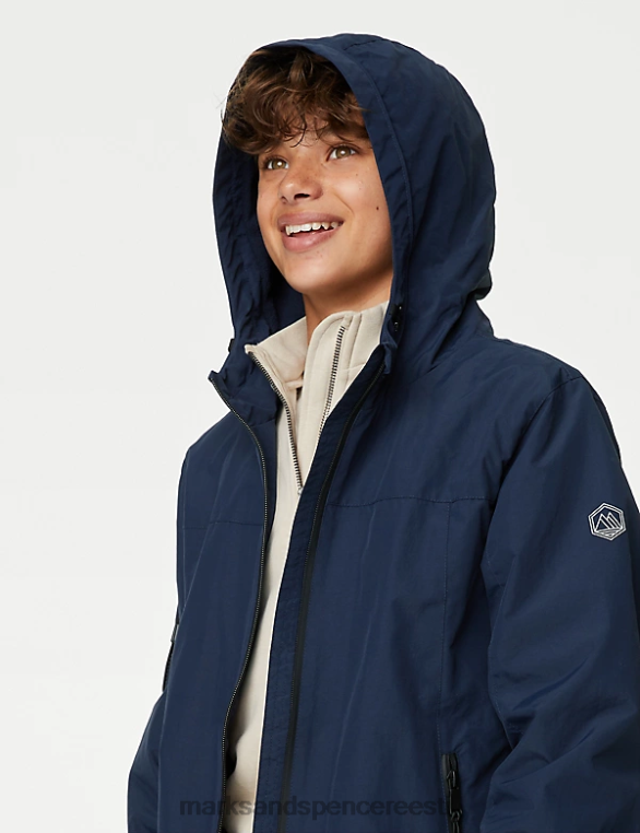 Riietus ee Marks & Spencer lapsed tormirõivad kapuutsiga anorak merevägi NZTRN8118