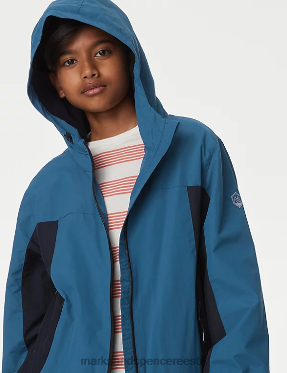 Riietus ee Marks & Spencer lapsed tormirõivad kapuutsiga anorak sinine segu NZTRN8117