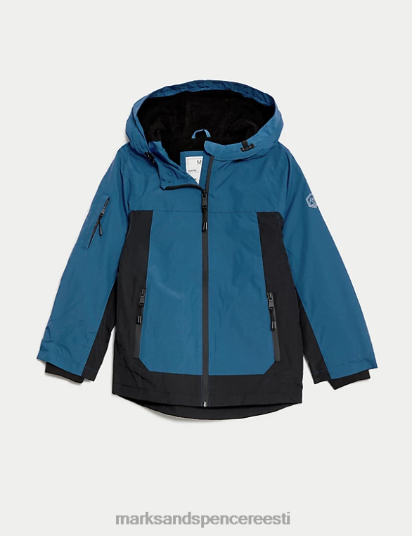 Riietus ee Marks & Spencer lapsed tormirõivad kapuutsiga anorak sinine segu NZTRN8117