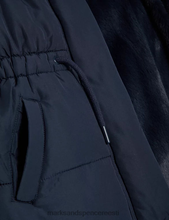 Riietus ee Marks & Spencer lapsed tormirõivad kapuutsiga parkmantel merevägi NZTRN9002
