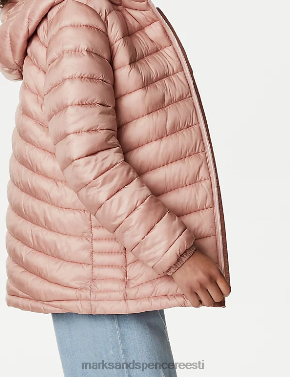 Riietus ee Marks & Spencer lapsed tormirõivad kerge polsterdatud mantel roosa NZTRN9261