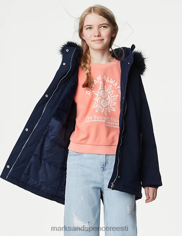 Riietus ee Marks & Spencer lapsed tormirõivaste parka merevägi NZTRN9537