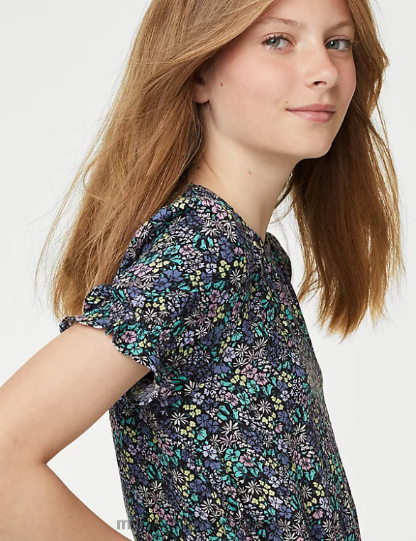 Riietus ee Marks & Spencer lapsed lilleline pluusi ülaosa sinine segu NZTRN9101