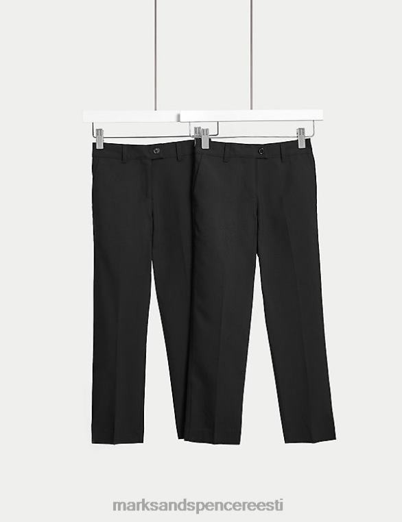 Riietus ee Marks & Spencer lapsed 2pk õhukesed koolipüksid must NZTRN8951