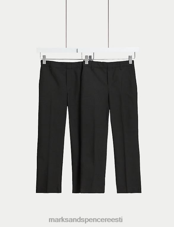 Riietus ee Marks & Spencer lapsed 2pk kergesti riietuvad koolipüksid must NZTRN7982