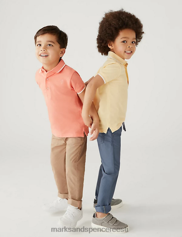 Riietus ee Marks & Spencer lapsed 2pk puhtast puuvillast püksid pruun segu NZTRN8727