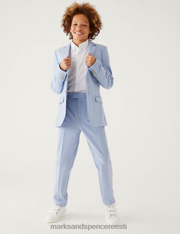 Riietus ee Marks & Spencer lapsed mini me slim säärega ülikonnapüksid pehme sinine NZTRN7995