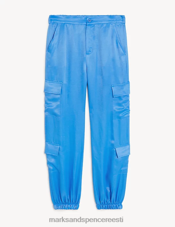 Riietus ee Marks & Spencer lapsed satiinist cargo püksid sinine NZTRN9010