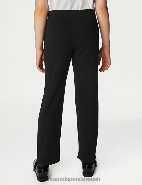 Riietus ee Marks & Spencer lapsed tavalise säärega jersey koolipüksid must segu NZTRN9469