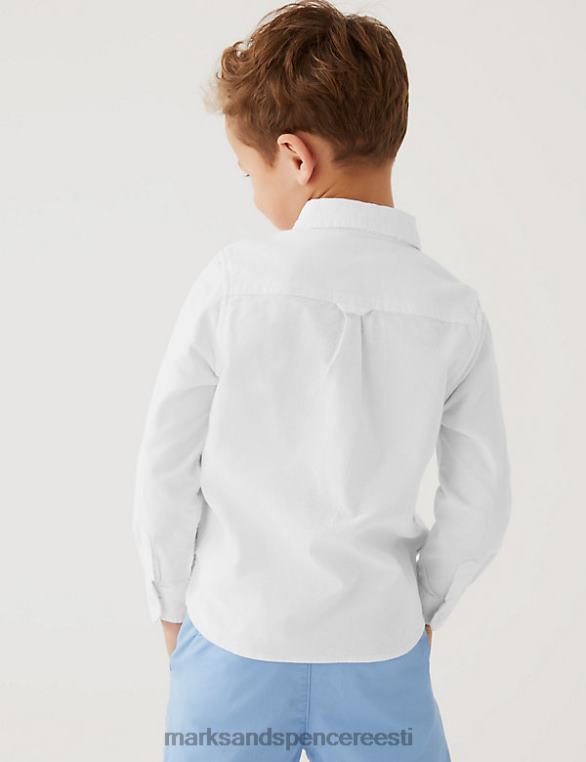 Riietus ee Marks & Spencer lapsed puhtast puuvillast oxfordi särk valge NZTRN8460