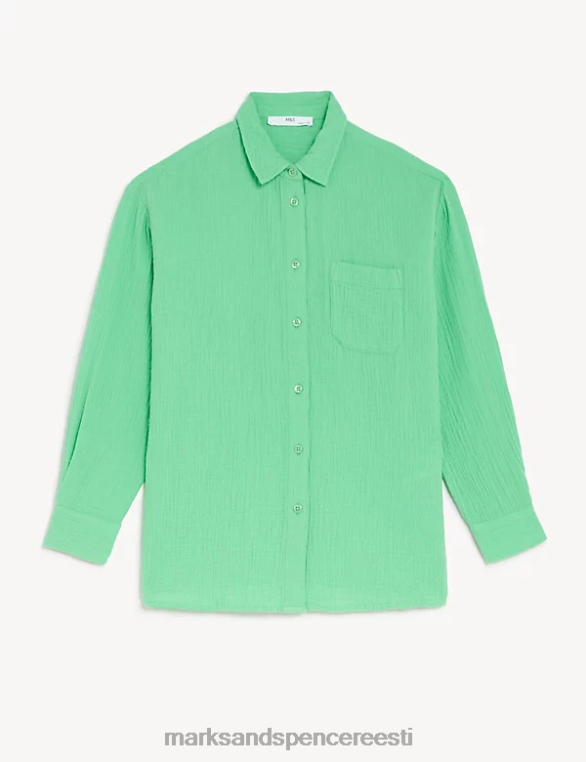 Riietus ee Marks & Spencer lapsed puhtast puuvillast särk roheline NZTRN8752