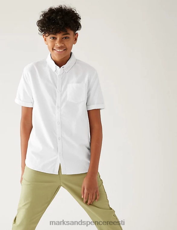 Riietus ee Marks & Spencer lapsed puhtast puuvillast tavaline särk valge NZTRN8458