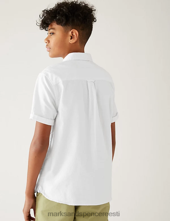 Riietus ee Marks & Spencer lapsed puhtast puuvillast tavaline särk valge NZTRN8458
