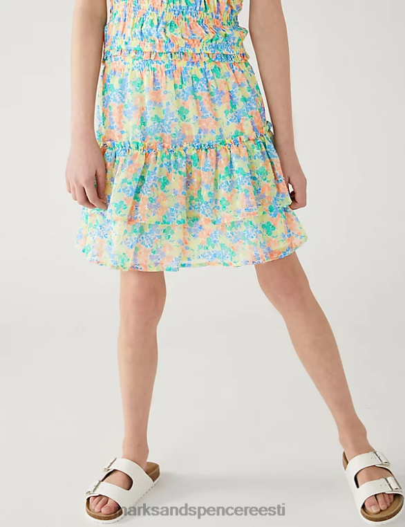 Riietus ee Marks & Spencer lapsed lilleline topp ja seelik sinine segu NZTRN9433