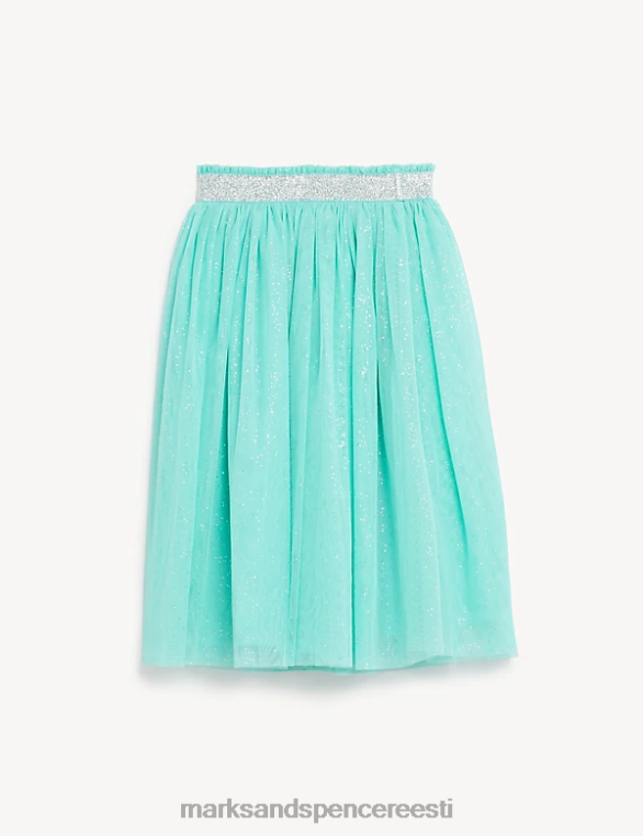 Riietus ee Marks & Spencer lapsed midi tülli sädelev seelik aqua NZTRN9789