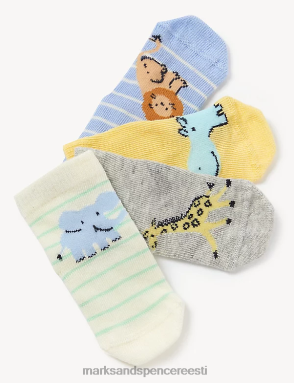 Riietus ee Marks & Spencer lapsed 4 tk puuvillased loomasokid mitu NZTRN8391