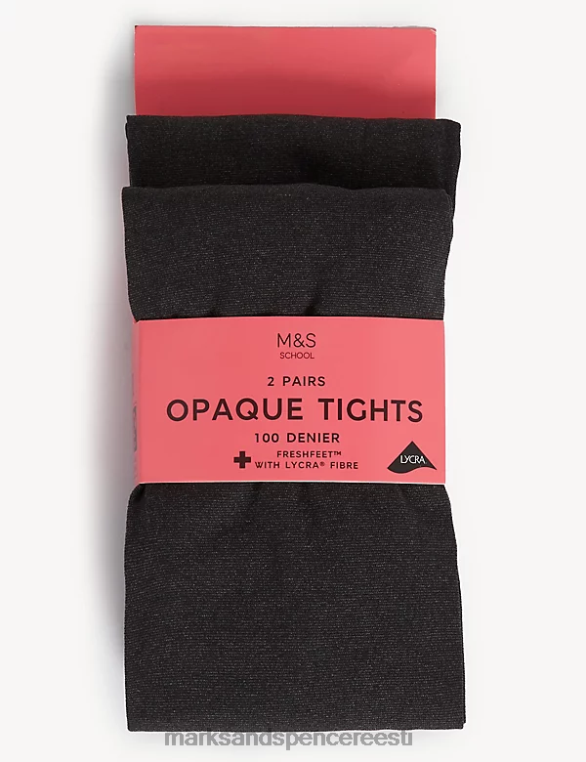 Riietus ee Marks & Spencer lapsed 2pk 100 denieri koolisukkpüksid hall mergel NZTRN9446
