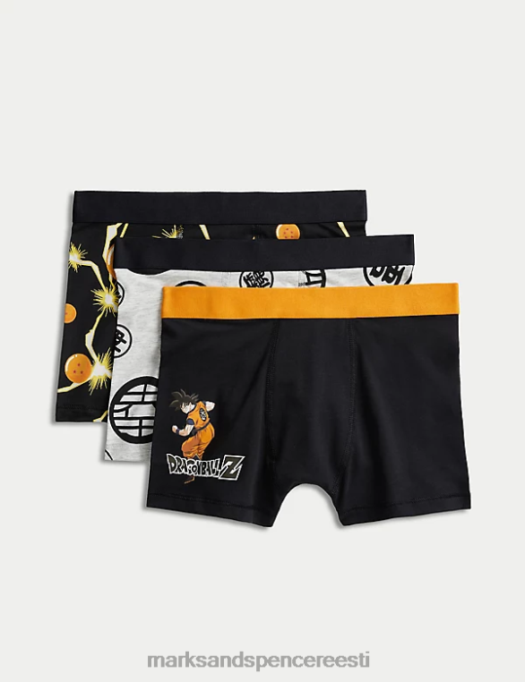 Riietus ee Marks & Spencer lapsed 3 tk puuvillased Dragonball z kohvrid must segu NZTRN7884