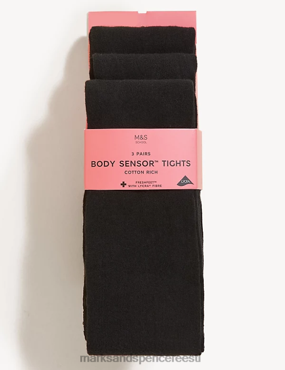 Riietus ee Marks & Spencer lapsed 3tk kehasensoriga kooli sukkpükse must NZTRN9034
