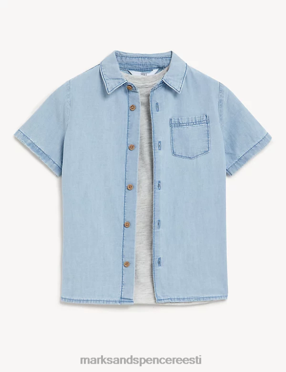 Riietus ee Marks & Spencer lapsed 2tk särgi ja t-särgi komplekt denim NZTRN8335