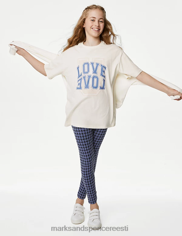 Riietus ee Marks & Spencer lapsed puhas puuvillane love u slogan t-särk elevandiluust NZTRN9106