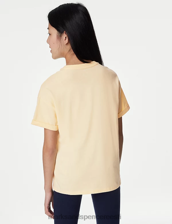 Riietus ee Marks & Spencer lapsed puhtast puuvillast fototrükiga T-särk kollane NZTRN8930
