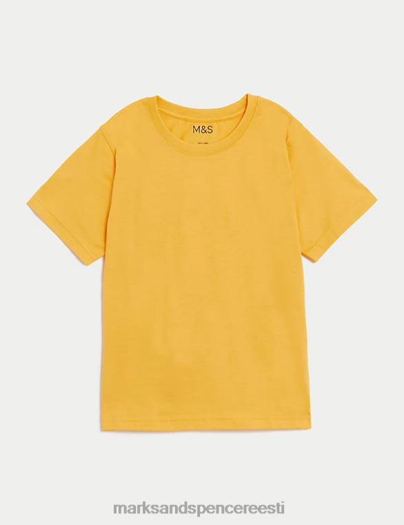 Riietus ee Marks & Spencer lapsed puhtast puuvillast kooli t-särk kullast NZTRN8161