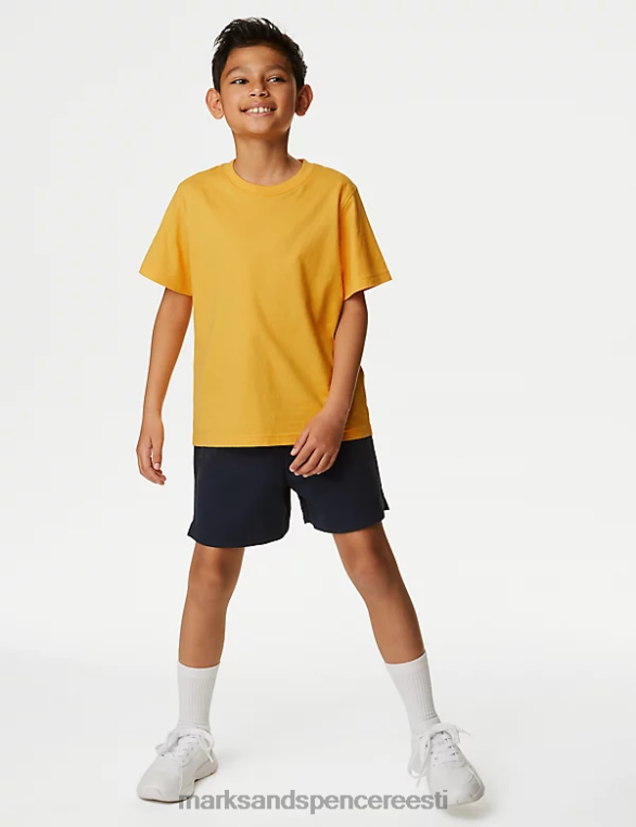 Riietus ee Marks & Spencer lapsed puhtast puuvillast kooli t-särk kullast NZTRN8161