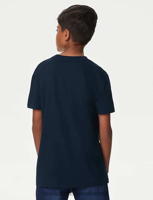 Riietus ee Marks & Spencer lapsed puhtast puuvillast pokemoni t-särk merevägi NZTRN8501